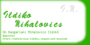 ildiko mihalovics business card