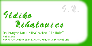 ildiko mihalovics business card